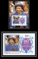 912a Union Island Grenadines Of St Vincent Scott MNH ** N°# 217 1986 Queen Mother Elizabeth + Non Dentelé (Imperf) - Royalties, Royals