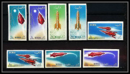 777 Dubai MNH ** Mi N° 71 / 78 B Espace Space Travel Spacecraft Non Dentelé (Imperf) - Asia