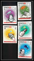 769a Yemen Kingdom MNH ** Mi N° 645 / 649 B Espace (space) Apollo 7 White Schirra Non Dentelé (Imperf) - Yémen