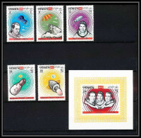 768c Yemen Kingdom MNH ** Mi N° 645 / 649 A + Bloc N° 148 Espace (space) Apollo 7 White Schirra  - Yémen