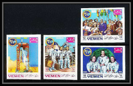 767a Yemen Kingdom MNH ** N° 781 / 784 B Fisrt Manned Moon Landing Apollo 11 Espace (space) Armstrong Non Dentelé Imperf - Azië