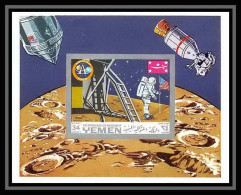 764c Yemen Kingdom MNH ** Mi Bloc N° 161 B Non Dentelé (Imperf) Moon Landing Apollo 11  - Azië