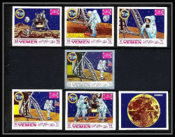 764b Yemen Kingdom MNH ** Mi N° 786 / 790 B + 791 B Non Dentelé (Imperf) Moon Landing Apollo 11  - Asia