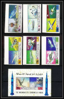 762f Yemen Kingdom MNH ** N° 1167 / 1172 B + Bloc 224 B Aeronautics Espace Space Concorde Non Dentelé (Imperf) - Concorde