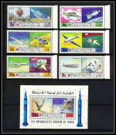 762b Yemen Kingdom MNH ** Mi N° 1167 / 1172 A + Bloc 224 A Aeronautics Espace Space Concorde Icarus Mongolfière Apollo  - Asia