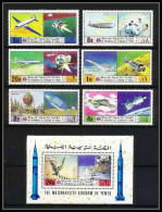 762a Yemen Kingdom MNH ** Mi N° 1167 / 1172 A + Bloc 224 A Aeronautics Espace Space Concorde Icarus Mongolfière Apollo  - Montgolfières