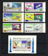 762b Yemen Kingdom MNH ** Mi N° 1167 / 1172 A + Bloc 224 A Aeronautics Espace Space Concorde Icarus Mongolfière Apollo  - Concorde