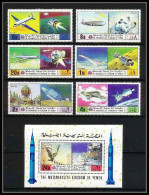 762a Yemen Kingdom MNH ** Mi N° 1167 / 1172 A + Bloc 224 A Aeronautics Espace Space Concorde Icarus Mongolfière Apollo  - Concorde