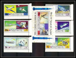 762c Yemen Kingdom MNH ** Mi N° 1167 / 1172 A + Bloc 224 A Aeronautics Espace Space Concorde Icarus Mongolfière Apollo  - Yemen