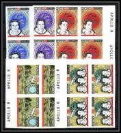 761h Yemen Kingdom MNH ** Mi N° 652 / 656 B Bormann 1st Lunar Mission Apollo 8 Espace (space) Non Dentelé Imperf Bloc 4 - Asia