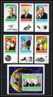 756b Yemen Kingdom MNH ** N° 809 A / F + Bloc 167 A Apollo 11 Astronauts Armstrong Aldrin Collins Sheet Espace (space) - Asie
