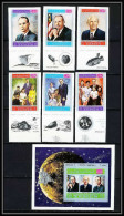 755d Yemen Kingdom MNH ** N° 809 A /F + Bloc 167 B Apollo 11 Astronauts Armstrong Non Dentelé Imperf Espace (space) - Yémen