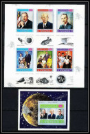 755c Yemen Kingdom MNH ** N° 809 A /F + Bloc 167 B Apollo 11 Astronauts Armstrong Non Dentelé Imperf Espace (space) - Asie