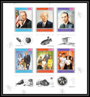 755 Yemen Kingdom MNH ** N° 809 A /F B Apollo 11 Astronauts Armstrong Non Dentelé (Imperf) Sheet Espace (space) - Asie