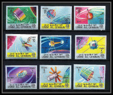 742a Umm Al Qiwain MNH ** Mi N° 78 / 86 B Espace Space Exporation Satellite Probes Non Dentelé (Imperf) - Asie