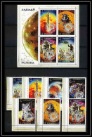 734d Fujeira MNH ** Mi N° 456 / 462 A Overprint Silver Safe Landing Apollo 13 + Bloc N° 24 A Espace (space) - Asie