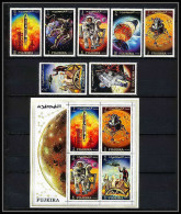 730c Fujeira MNH ** Mi N° 449 / 455 A + Bloc 23 A Apollo 12 Titan Rocket Espace (space)  - Asien