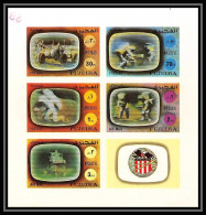 726 Fujeira MNH ** Mi N° 890 / 894 B Bloc Apollo 16 Espace (space) Non Dentelé (Imperf) - Fudschaira