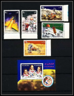 718c Fujeira MNH ** Mi N° 833 / 837 A + Bloc 89 A Espace (space) Apollo 15 Irwin Worden Scott  - Fudschaira