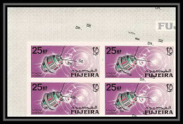 717I Fujeira MNH ** Mi N° 152 B LUNIK 3 Surcharge Déplacée Non Dentelé (Imperf) Displaced Overprint Espace Space - Asien