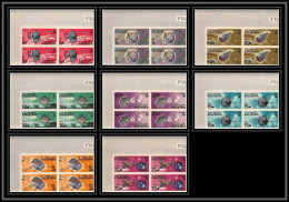 717a Fujeira MNH ** Mi N° 149 / 156 B Non Dentelé (Imperf) Overprint Espace Space Research Satellites Probes Bloc 4 - Fujeira