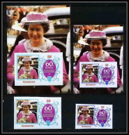 921b Montserrat Bloc Scott MNH ** N° 6041986 (small + Large) Queen Mother Elizabeth Non Dentelé Imperf - Familles Royales