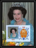 919f Nevis Scott MNH ** N°# 476 Bloc 115x85mm (small Blue Paper) 1986 Queen Mother Elizabeth Non Dentelé (Imperf) - St.Kitts Und Nevis ( 1983-...)