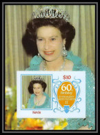 919 Nevis Scott MNH ** N°# 476 Bloc 145x116 Mm (grand Format) 1986 Queen Mother Elizabeth Non Dentelé (Imperf) - Familles Royales