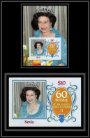 919a Nevis Scott MNH ** N°# 476 Bloc 145x116 Mm (grand Format) 1986 Queen Mother Elizabeth + Non Dentelé (Imperf) - St.Kitts En Nevis ( 1983-...)