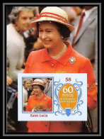 915 Saint Lucia (sainte Lucie) MNH ** Bloc 1986 Queen Mother Elizabeth Non Dentelé (Imperf) - St.Lucia (1979-...)