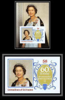 918a Grenadines Of St Vincent Scott MNH ** N°# 518 1986 Queen Mother Elizabeth Bloc + Non Dentelé (Imperf) - Familles Royales