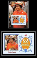 916a Saint Lucia (sainte Lucie) MNH ** 1986 Queen Mother Elizabeth Bloc + Non Dentelé (Imperf) - St.Lucia (1979-...)