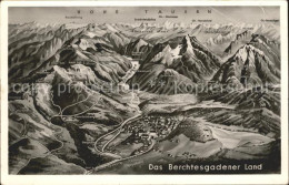 72293123 Berchtesgaden Panoramakarte Hohe Tauern Lockstein Gr. Venediger Berchte - Berchtesgaden