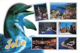 73980581 Jelsa_Croatia Delphin Teilansichten Hafen Luftaufnahmen - Croazia