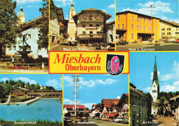 73980545 Miesbach Michelsbrunnen Kirche Post Bahnhof Freibad Marktplatz - Miesbach