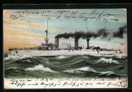 AK China, Kriegsschiff S. M. Bismarck In Voller Fahrt, Ostasiengeschwader  - Chine