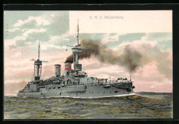 AK China, Kriegsschiff S. M. S. Weissenburg Vor Der Küste, Ostasiengeschwader  - China