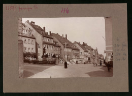 Fotografie Brück & Sohn Meissen, Ansicht Hainichen I. Sa., Markt, Seifenfabrik Rich. Manjock, Apotheke, Denkmal  - Lieux