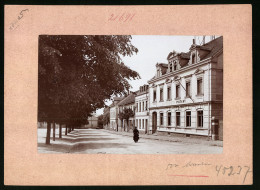 Fotografie Brück & Sohn Meissen, Ansicht Nerchau, Markt Mit Dem Kaiserlichen Postamt  - Places