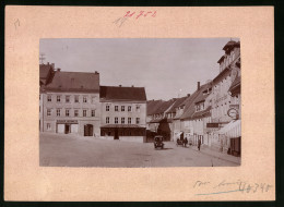 Fotografie Brück & Sohn Meissen, Ansicht Stolpen I. Sa., Markt Mit Restaurant Zur Post, Hotel Goldner Löwe, Automobil  - Lieux