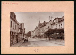 Fotografie Brück & Sohn Meissen, Ansicht Limbach I. Sa., Jägerstrasse, Rathaus, Messergeschäft, Automobil  - Places