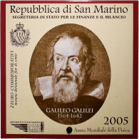 Saint Marin , 2 Euro, Galileo Galilei, Coin Card.FDC, 2005, Rome, Bimétallique - San Marino