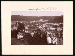 Fotografie Brück & Sohn Meissen, Ansicht Marienbad, Blick Auf Die Stadt Mit Villa Newa  - Places