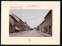 Fotografie Brück & Sohn Meissen, Ansicht Dommitzsch, Leipziger Strasse Mit Schlosser-Werkstatt Ernst Dietze  - Lieux