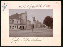 Fotografie Brück & Sohn Meissen, Ansicht Wittenberg Bez. Halle, Grosse Friedrichstrasse Mit Hotel Klosterhof  - Lieux