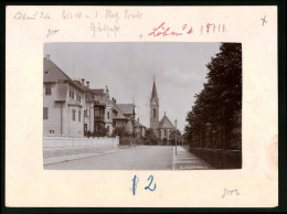 Fotografie Brück & Sohn Meissen, Ansicht Löbau, Goethestrasse Mit Villen Und Blick Zur Kirche  - Lieux
