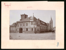 Fotografie Brück & Sohn Meissen, Ansicht Torgau, Strasseneck An Der Turnhalle Des Turnvereins  - Places