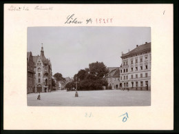 Fotografie Brück & Sohn Meissen, Ansicht Löbau, Neumarkt, Destillation & Tabakwarenladen  - Places