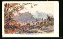 Künstler-AK Edward Theodore Compton: Salzburg, Teilansicht Mit Festung Vom Kapuzinergarten  - Compton, E.T.