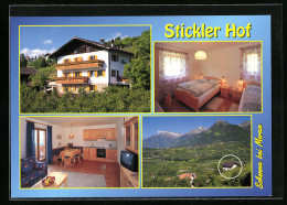 Cartolina Schenna /Meran, Hotel Stickler Hof, Stickle Gasse 2, Innenschau  - Other & Unclassified